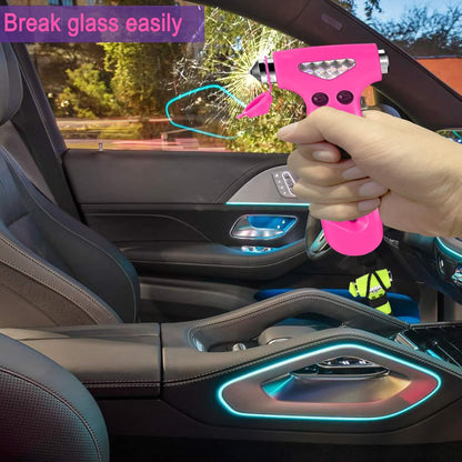 2 Pack Car Safety Hammer, 3-in-1 Emergency Escape Tool Window Breaker and Seat Belt Cutter with Light Reflective Tape for Family Safety Emergency Car Escape Tool