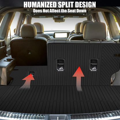 Floor Mats & Cargo Liner & Backrest Mat for 2024 2025 2026 Chevrolet/Chevy Trax All Weather Protection TPE Rubber Full Set Automotive Floor Liners Accessories, Odorless Anti-Slip, Black