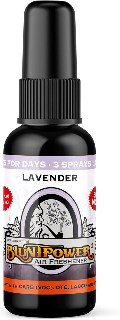 BluntPower (Baby Powder, 1 Pack) Concentrated Air Freshener Spray - Oil-Based Room Diffuser Spray - Long-Lasting Bathroom Scent, Car Freshener & Odor Eliminator - Colors B