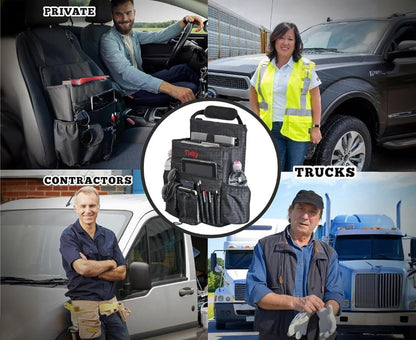 Tidify Back Seat Car Organizer with Dedicated Tablet and Laptop Storage Stabilizing Side Straps Soft Adjustable Shoulder Strap and Hardened Buckles Your Office Away from Office