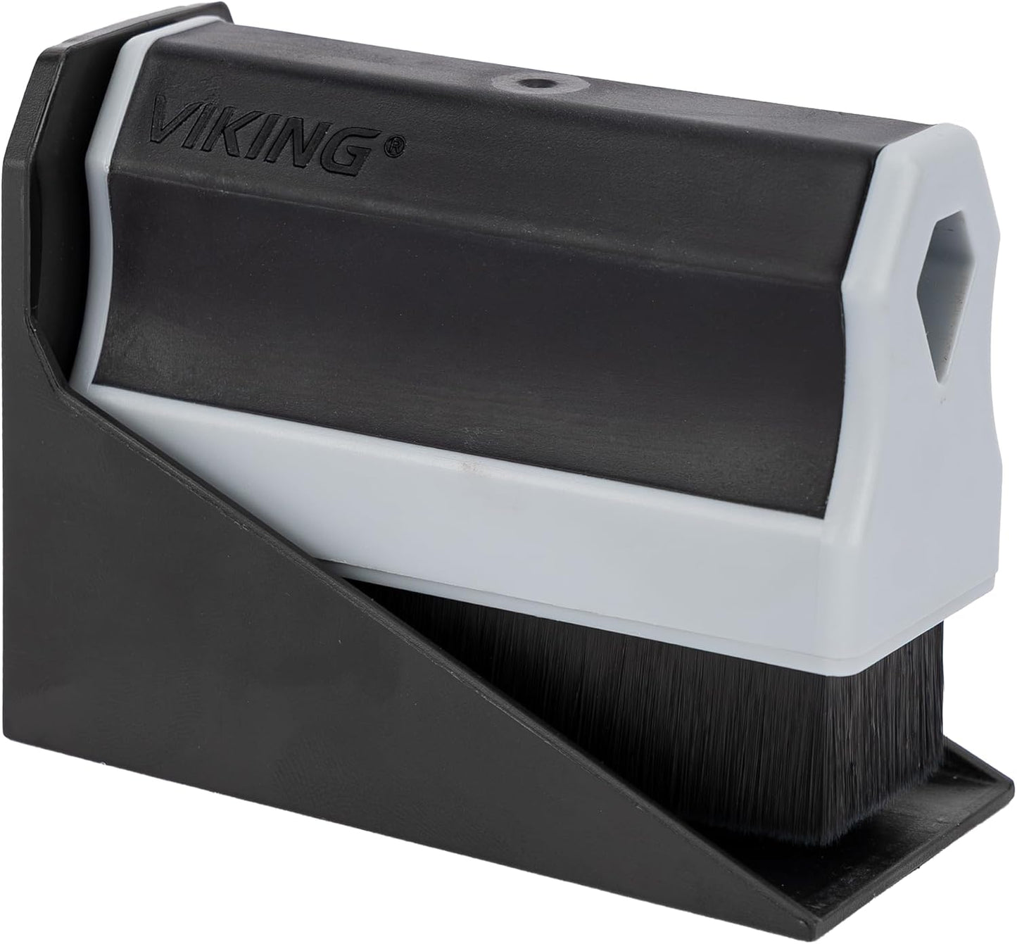 VIKING Tire Shine Applicator Brush, Automotive Tire Dressing Applicator Brush, Storage Stand Included for Car Detailing and Car Wash Kit, Black, 3.1 Inch Bristle Deck