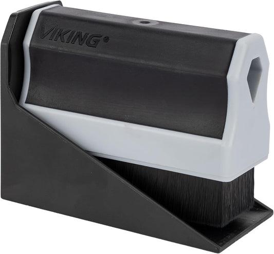 VIKING Tire Shine Applicator Brush, Automotive Tire Dressing Applicator Brush, Storage Stand Included for Car Detailing and Car Wash Kit, Black, 3.1 Inch Bristle Deck