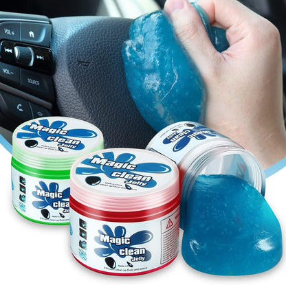 Auto Dynasty Pack of 4 Car Cleaning Gel, 2024 Universal Auto Detailing Tools Car Interior Air Vent Dust Cleaner Slime Putty Jelly for Printers, Camera, Calculator, Keyboard (Red, Blue, Green, Yellow)