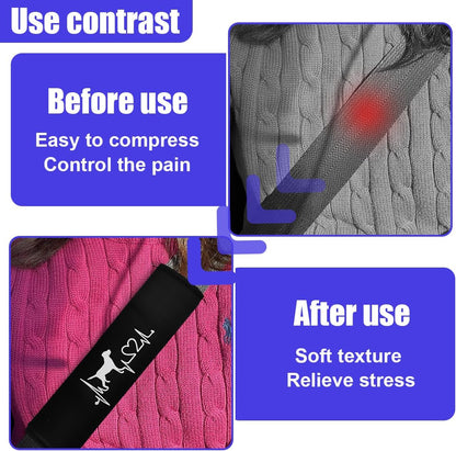 2PCS Car Seat Belt Covers, Breathable Soft Seat Strap Cushion Pad for Neck Shoulder Protection, Universal Safety Vehicle Interior Harness Pad Accessories for Cars, SUVs, Trucks (Cat)
