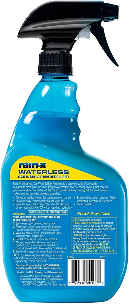 Rain-X 620100-3PK Waterless Car Wash & Rain Repellent, 23 oz. (Pack of 3)