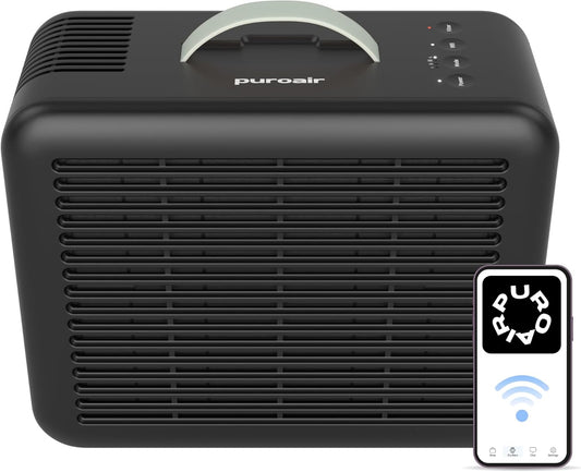 PuroAir Air Purifier 100i Smart HEPA Air Purifiers for Home Pets - Portable Small Air Purifier Filters up to 550 Ft² of Pollutants, Smoke, Pollen, Dust - Room Air Purifiers for Bedroom, Office (2PK)