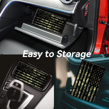 Car Registration and Insurance Holder, Leather Car Glove Box Organizer, Cool Car Accessories for ID, Driver's License Cards & Essential Document, business cards, Men&Women, Retro Audio Cassette