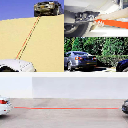 Tow Strap with Hooks 2”x20’ 15,000 LBS, Tow Rope Metal Safety Hooks, Car Heavy Duty Recovery Rope for Trailers, Securing Items, and Farm Cleaning