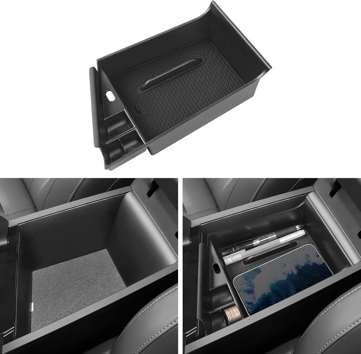 Glove Box Dividers Organizer Compatible with Toyota 2016-2020 2021 2022 2023 Tacoma Accessories Black ABS Material Center Console Organizer