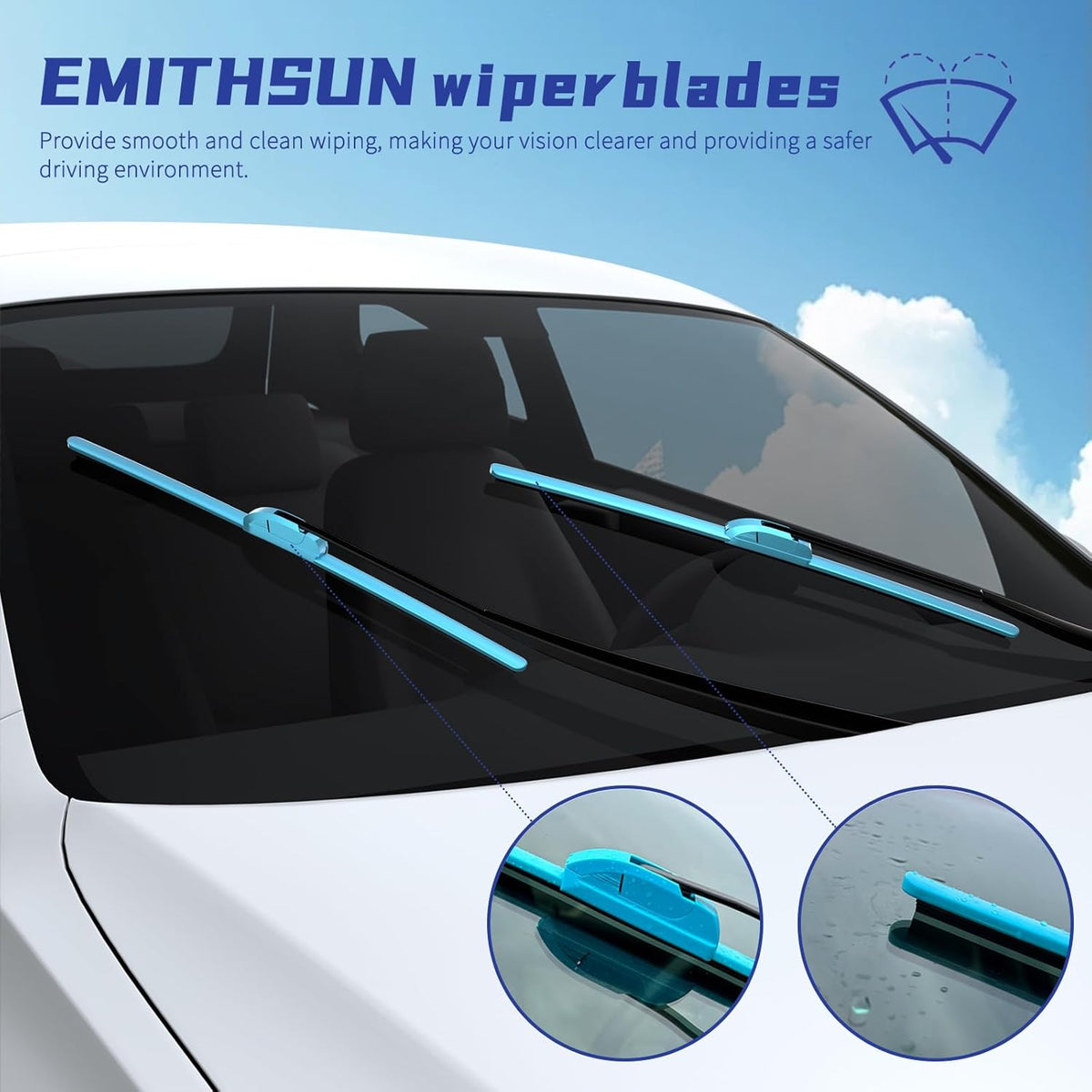 OEM QUALITY 26" + 16" Premium All-Seasons Stable And Quiet Windshield Wiper Blades(Set of 2) - Colors A