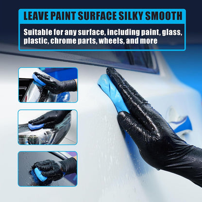 Complete Clay Bar and Luber Kit for Auto Detailing - 4 Pack (4x100g) Clay Bars + 16.9 fl. oz Lubricant Spray + 4 Pack Microfiber Cleansing Towel