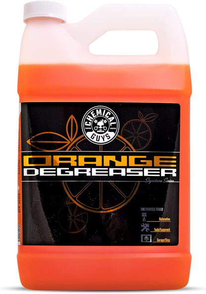 Chemical Guys Signature Series Orange Degreaser Spray - Heavy Duty All Purpose Cleaner for Engines, Tires, Undercarriages, Tools and More, Professional Strength, Breaks Down Grease, Oil & Grime, 16 oz