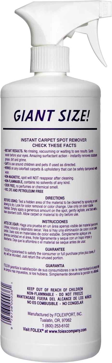 Folex Instant Carpet Spot Remover, 32 Fl Oz (Pack of 2)