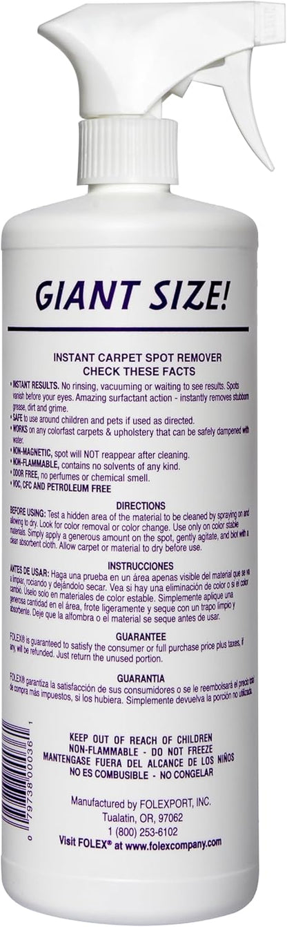 Folex Instant Carpet Spot Remover, 32 Fl Oz (Pack of 2)