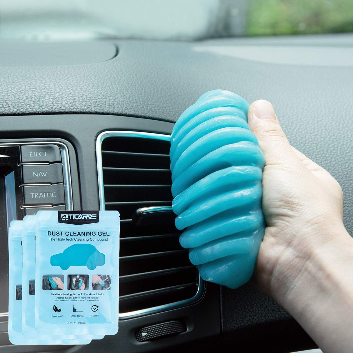 Cleaning Gel for Car Detailing Putty Car Vent Cleaner Goo Cleaning Putty Gel Auto Detailing Tools Car Interior Cleaner Dust Cleaning Mud for Cars Dust Cleaner Slime Keyboard Cleaner Gel (1Pack)