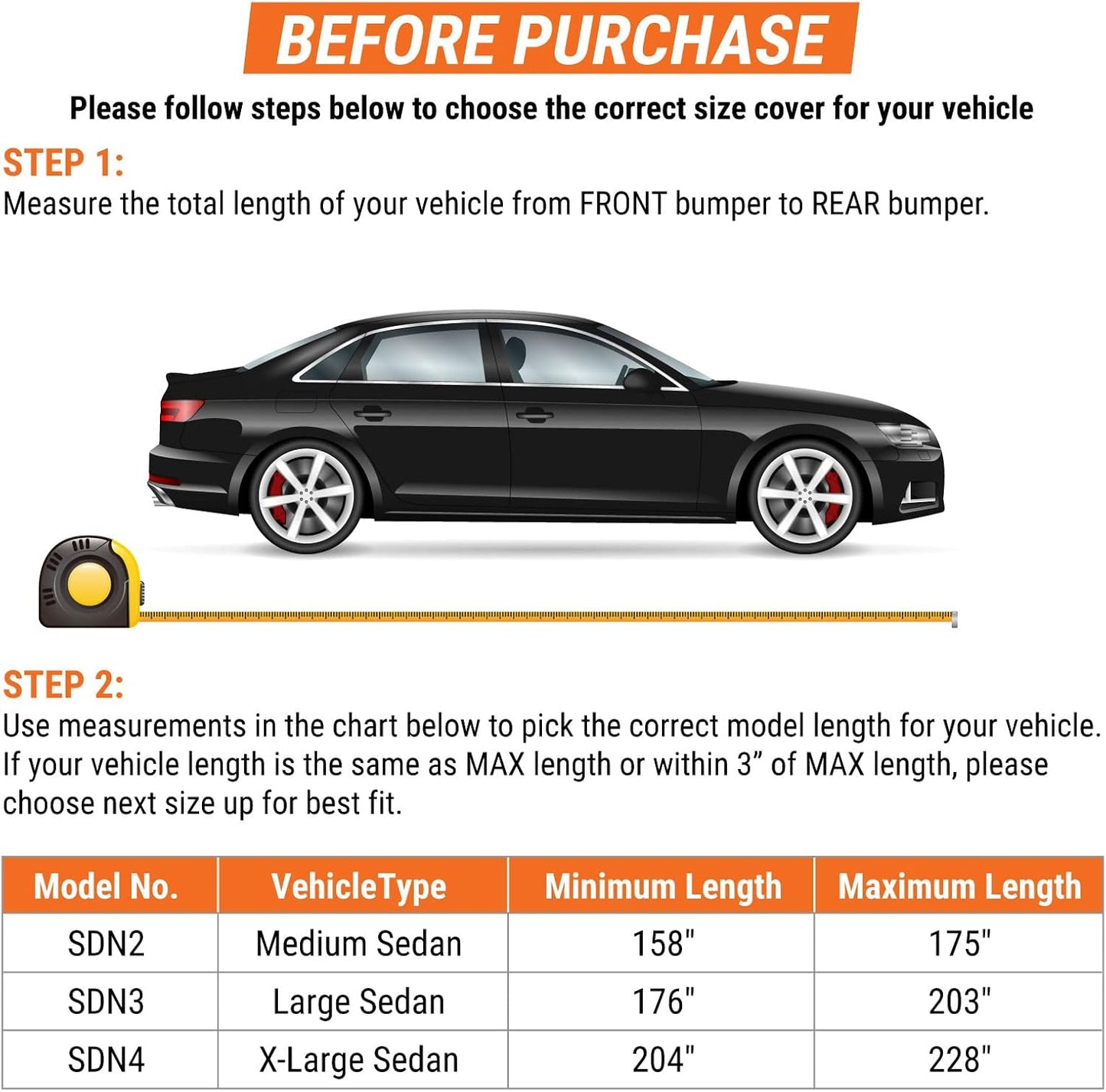 Armor All Heavy Duty Premium All-Weather SUV Car Cover by Season Guard; Max Protection from Sun Rain Wind & Snow for SUV or CUV up to 205" in Length; Indoor & Outdoor Covers; Grey