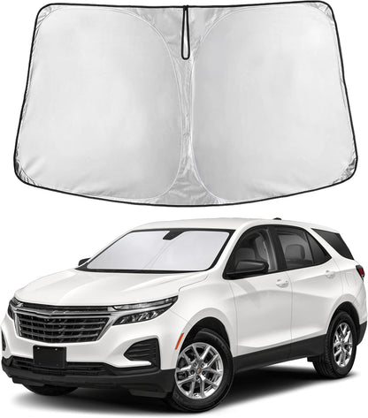 EcoNour Car Windshield Sun Shade | 2025 Upgraded Innovative No-Light-Pass Technology for Maximum Coverage | Foldable Sun Shade Keeps Your Vehicle Cool | Must-Have Car Accessories | Small (59" x 29") - Colors J