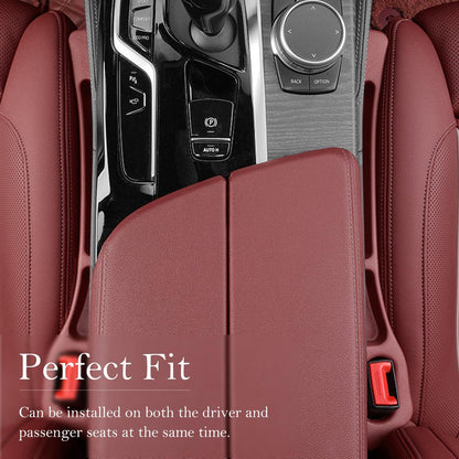 Car Seat Gap Filler 2-Pack, Universal Car Seat Gap Filler Organizer, Seat Gap Plug – Fills Gap Between Seat & Console, Drop-Proof Guard for Phones, Keys & Cards, Fits Cars, SUVs, Trucks, Black