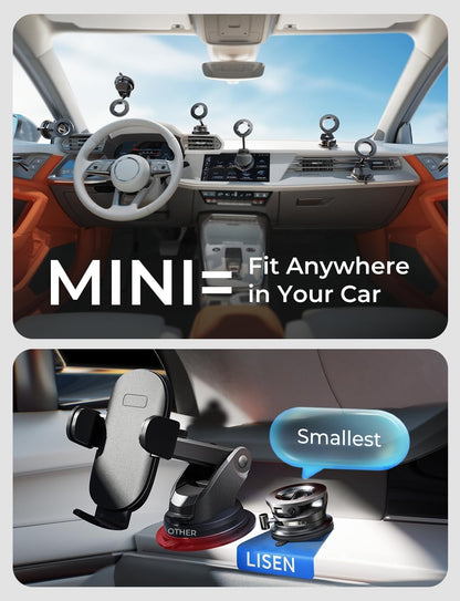 LISEN for Magsafe Car Mount, Magnetic Phone Holders for Your Car Vacuum, Phone Mount for Car Accessories for Women Men Jeep BMW, Suction Phone Holder Gifts Kits, for iPhone 17 Pro Max 16 15 14 13 12