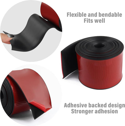 13Ft*3.15In Bumper Guard for Cars Crashworthy,Upgrade Thicken Rubber Side Skirts for Car Side Skirts Front Bumper,Universal Car Bumper Protector Guard Car Accessories