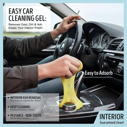 Car Cleaning Gel,Reusable Car Cleaning Putty for Interior Detailing, Car Cleaning Supplies, Auto Detailing Tools, Car Slime for Dust Removal, Car Accessories Interior, Car Cleaning Kit(Purple, 0.8 OZ)