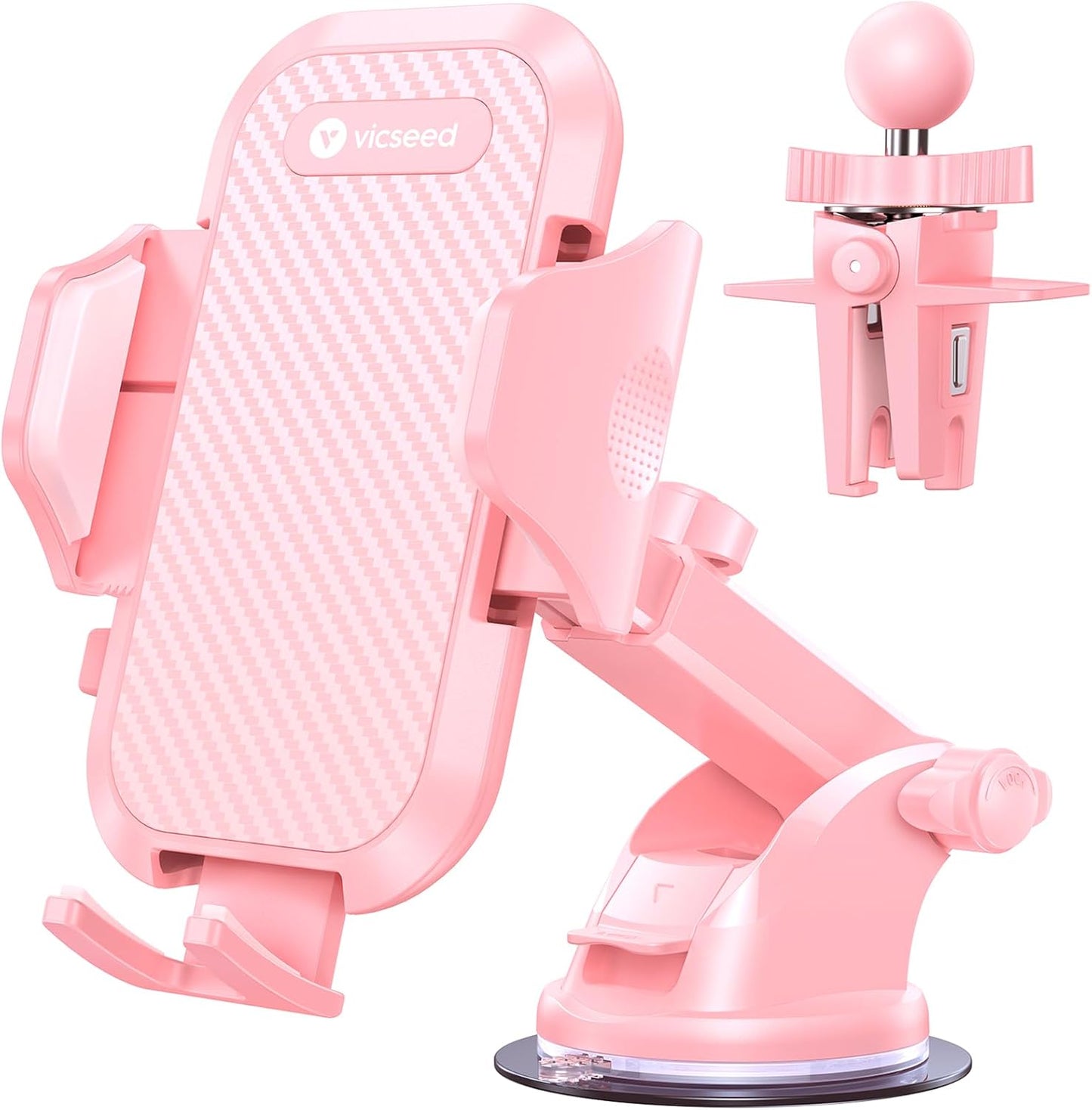 VICSEED 2026 Ultimate Sturdy Car Phone Holder [Upgraded 95+LBS Strongest Suction] Universal Long Arm Cellphone Mount for Car Dashboard Windshield Vent Truck Boat for iPhone 17 16 Pro Max & Android