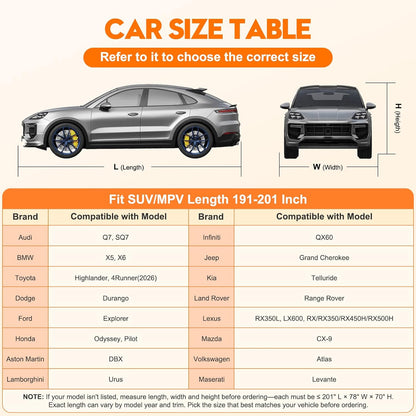 Patented Fully Enclosed Car Cover Waterproof All Weather 2-in-1 for Chevrolet/Chevy Corvette,Honda Civic,Toyota Corolla Automobiles Universal Fit Sedan/Coupe/Cabrio Length 178-185 Inch Exterior Covers