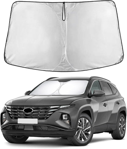 EcoNour Car Windshield Sun Shade | 2025 Upgraded Innovative No-Light-Pass Technology for Maximum Coverage | Foldable Sun Shade Keeps Your Vehicle Cool | Must-Have Car Accessories | Small (59" x 29") - Colors D