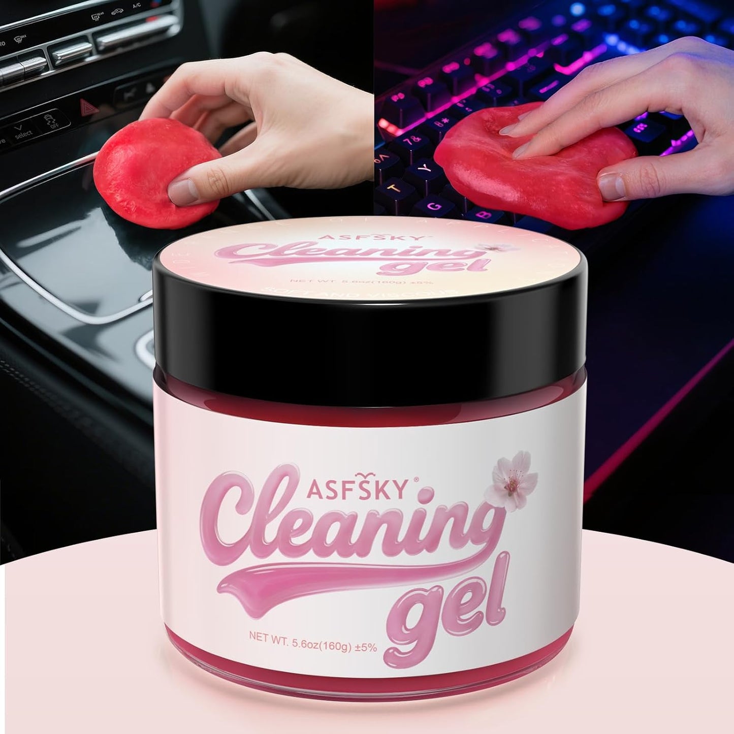 ASFSKY Car Cleaning Gel (Blue,Mint) Cleaning Putty Universal Dust Cleaning Car Interior Cleaner Keyboard Dust Remover Car Slime Gifts for Men Women girl（1 pack）