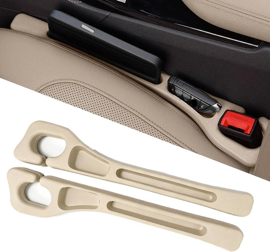 Car Seat Gap Filler 2-Pack, Universal Car Seat Gap Filler Organizer, Seat Gap Plug – Fills Gap Between Seat & Console, Drop-Proof Guard for Phones, Keys & Cards, Fits Cars, SUVs, Trucks, Black