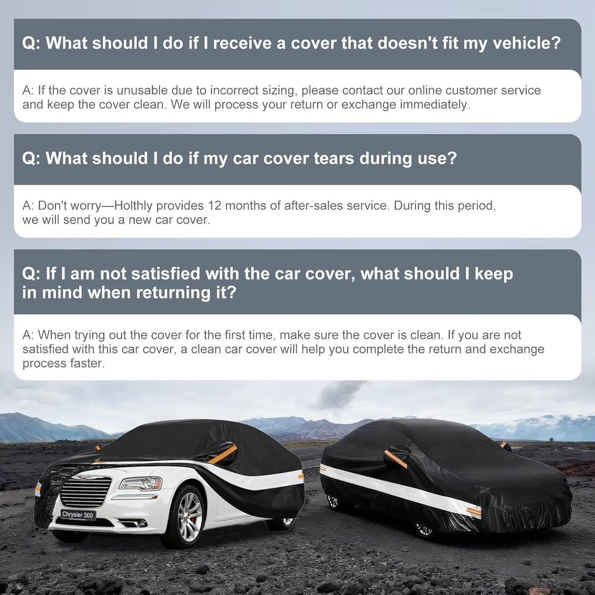 10 Layers Car Cover Custom Fit for Mercedes Benz C Class C250 C300 C43 C63 (1993-2026), Waterproof All Weather for Automobiles, Outdoor Full Cover Sun Dust Rain Protection with Cotton. Black - Colors A