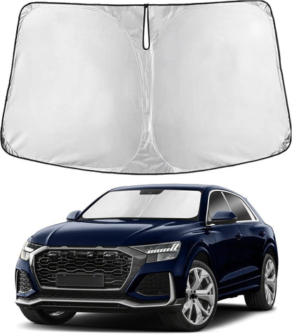 EcoNour Car Windshield Sun Shade | 2025 Upgraded Innovative No-Light-Pass Technology for Maximum Coverage | Foldable Sun Shade Keeps Your Vehicle Cool | Must-Have Car Accessories | Small (59" x 29") - Colors A