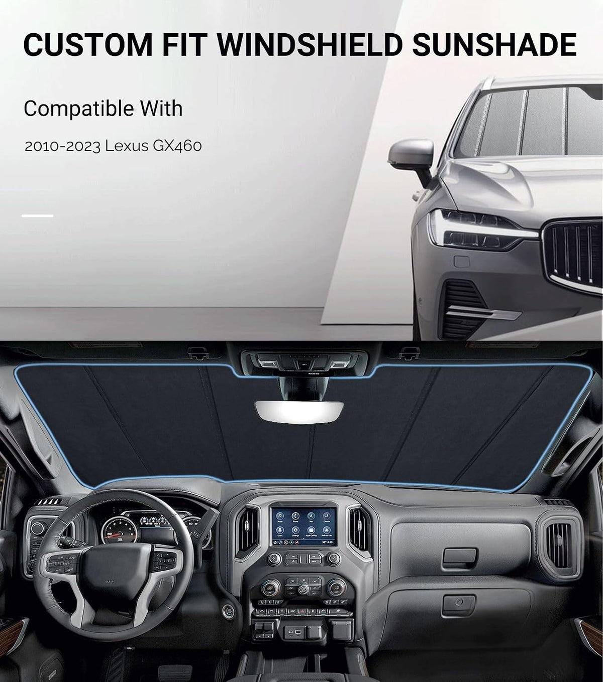 Pigenius Windshield Sun Shade for Lexus RX350/RX450h 2010-2015 Front Window Sunshade - AstraGuard