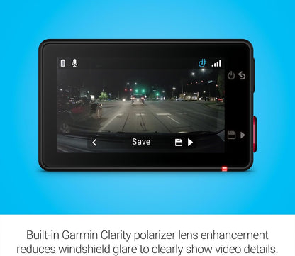 Garmin Dash Cam™ Mini 3, Ultracompact 1080p HD Dash Cam with a 140-degree Field of View, Built in Clarity™ Polarizer, Voice Controlled, Automatic Recording