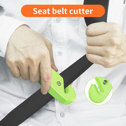 Car Safety Hammer, 2PCS Black 3-in-1 Emergency Escape Tool with Window Breaker and Seat Belt Cutter, Safety Emergency Car Escape Tool for Car, Office, Home