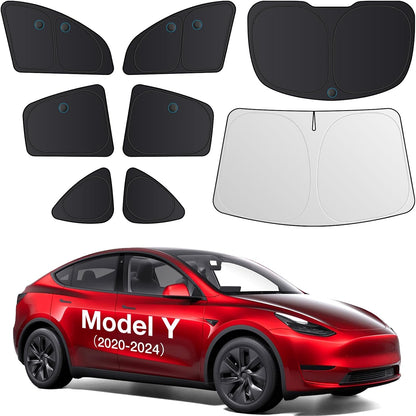 Wigoo 2026 Upgrade 8PCS Full Set Window Sunshade for Toyota 4Runner 2010-2024 [7-Layer Cooler & Blacker, Ice-Crystal Tech] with Windshield for Sun Block, Baby, Camping, Privacy Napping, Relax