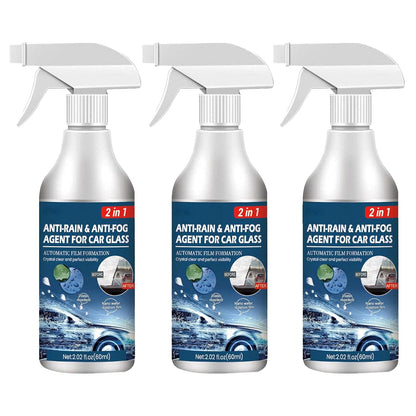 60ml Anti Fog Spray for Windshield, 1/2/3/5 Car Glass Waterproof Coating Agent, Auto Rain Agent Spray, Anti Fog Rain Prevention Spray for Car Interior Windscreen Mirrors Swimming Goggles