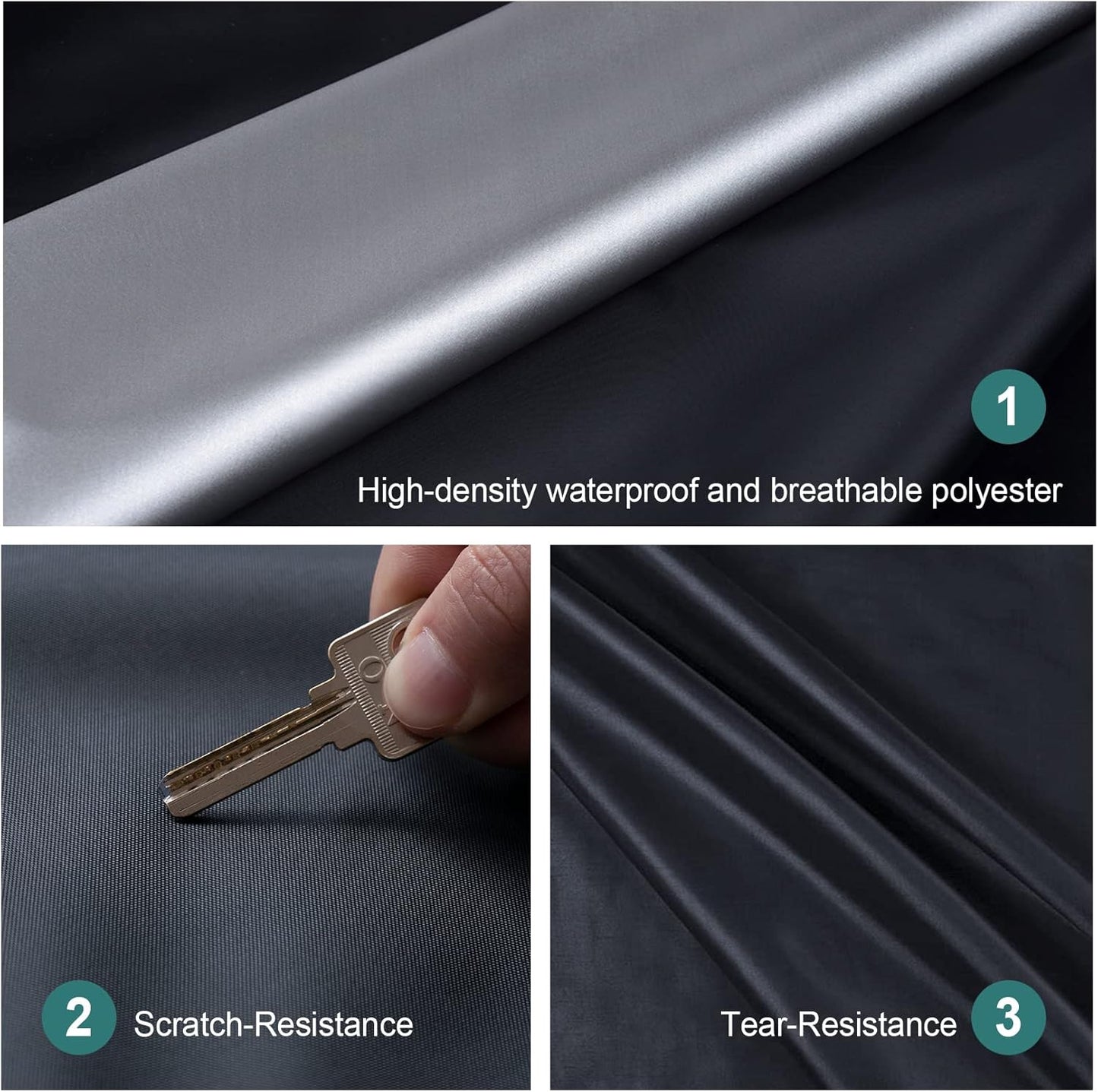 GUNHYI Car Cover for Automobiles All Weather Waterproof, Universal Fit Sedan Chevrolet Corvette, Ford Fusion, Kia Stinger, Nissan Maxima, Buick Regal, Subaru Legacy, Honda Accord etc.