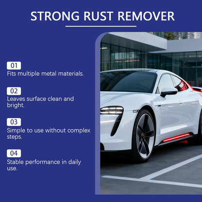 2Pcs Rust Remover Spray for Metal,2026 Upgrade Heavy Duty Metal,Multipurpose Rust Stain Remover Spray for Vehicles, Tools, Cars, Chains, Iron Out Rust Stain Remover