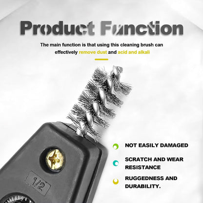 4 in 1 Car Battery Cleaning Brush,Anti-Corrosion Battery Terminals,Copper Pipes Cleaner Brush Tool,Universal for Automotive and Marine for Plumbing Installation Soldering Brazing