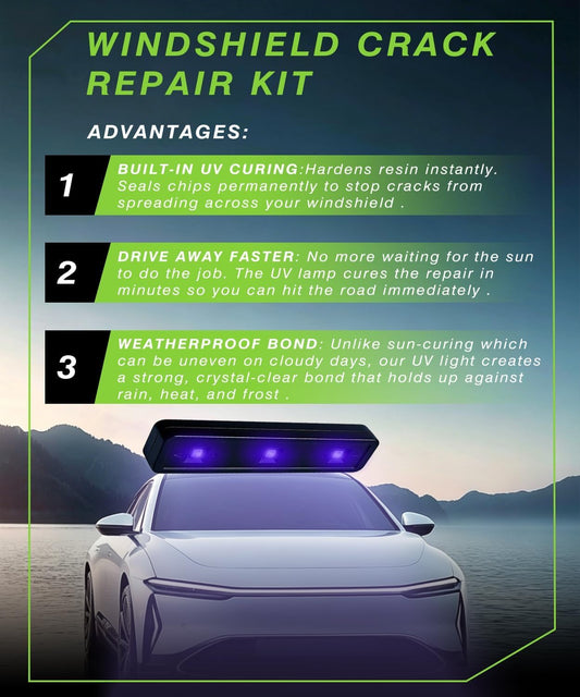 Windshield Chip Repair Kit, Windshield Repair Kit For Chips And Cracks - 2026 Upgrade Windshield Crack Repair Kit, Rock Chip Repair Kit Windshield, Glass Repair Liquid For Cracks And Chips With Curing