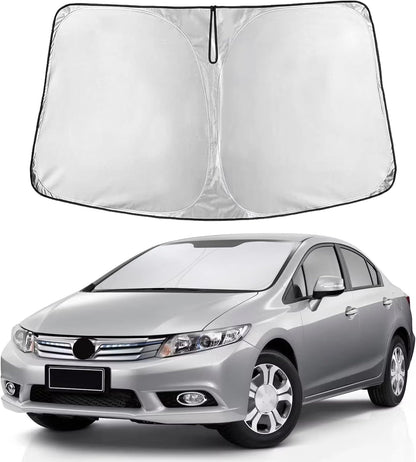 EcoNour Car Windshield Sun Shade | 2025 Upgraded Innovative No-Light-Pass Technology for Maximum Coverage | Foldable Sun Shade Keeps Your Vehicle Cool | Must-Have Car Accessories | Small (59" x 29") - Colors N