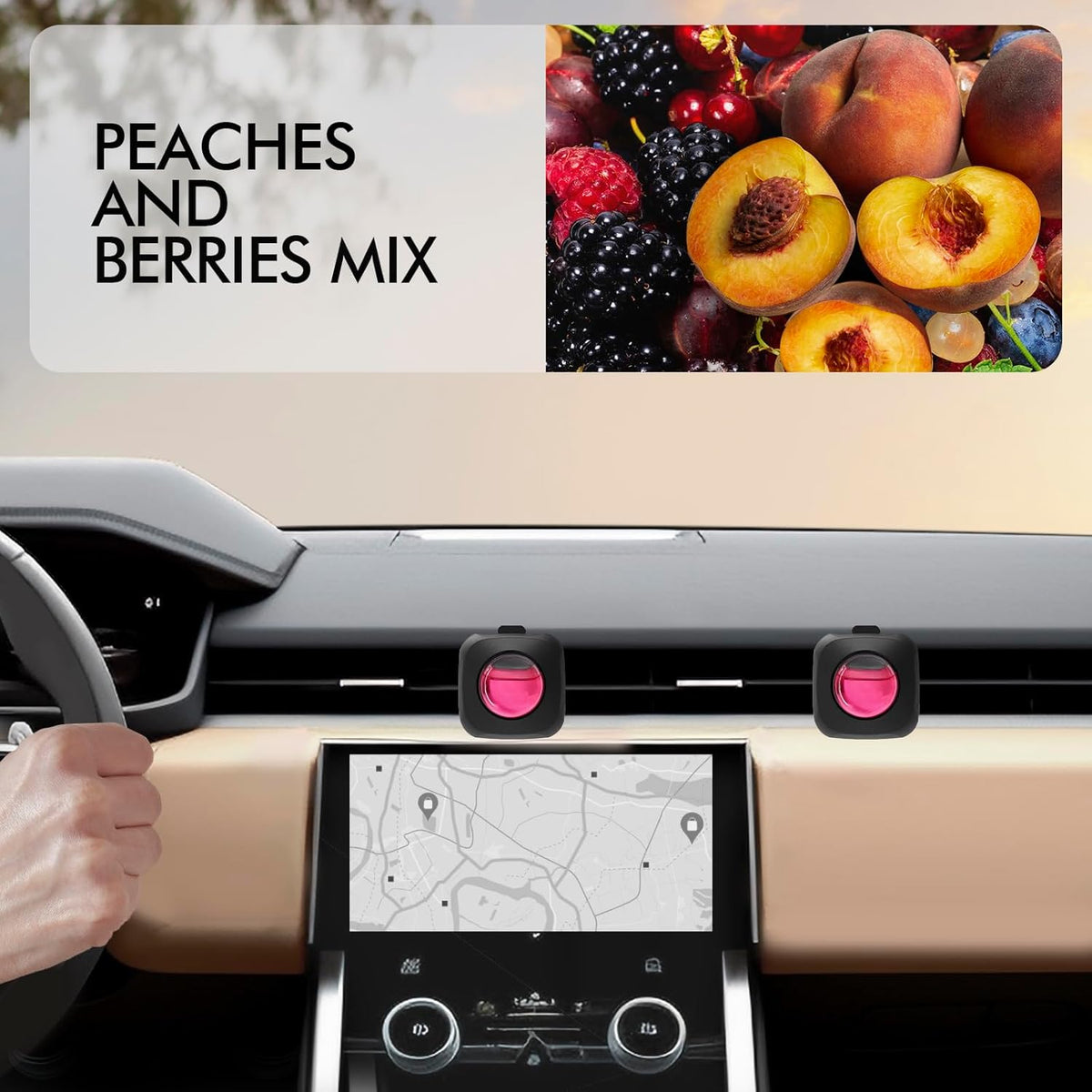 Car Air Fresheners, 6 Pack, Citrus, Car Fresheners Vent Clips, Long Lasting Air Freshener, Car Refresher for Men Women