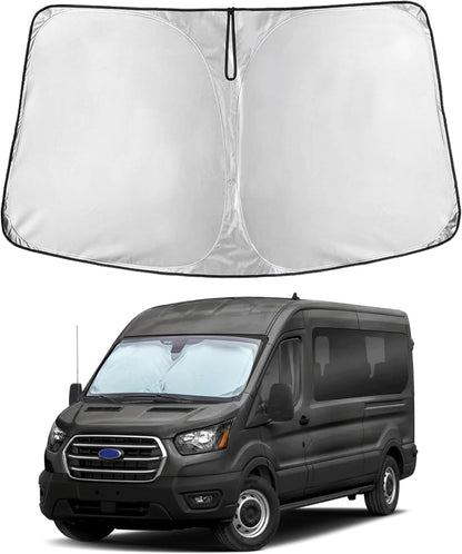EcoNour Car Windshield Sun Shade | 2025 Upgraded Innovative No-Light-Pass Technology for Maximum Coverage | Foldable Sun Shade Keeps Your Vehicle Cool | Must-Have Car Accessories | Small (59" x 29") - Colors M