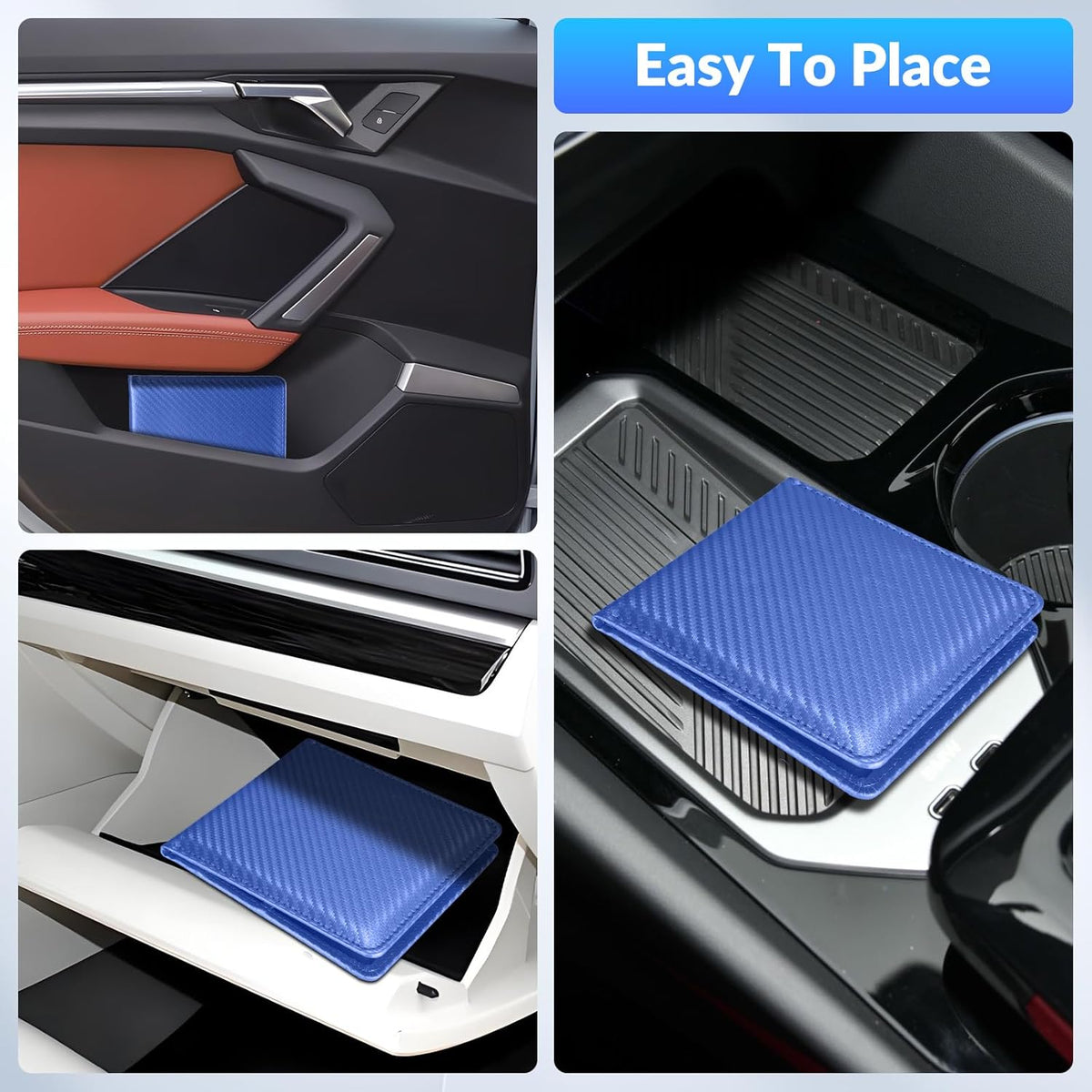 Car Registration and Insurance Card Holder，Vehicle Glove Box Car Organizer，Accessories Case for Storing Driving Licences, Cards, Documents