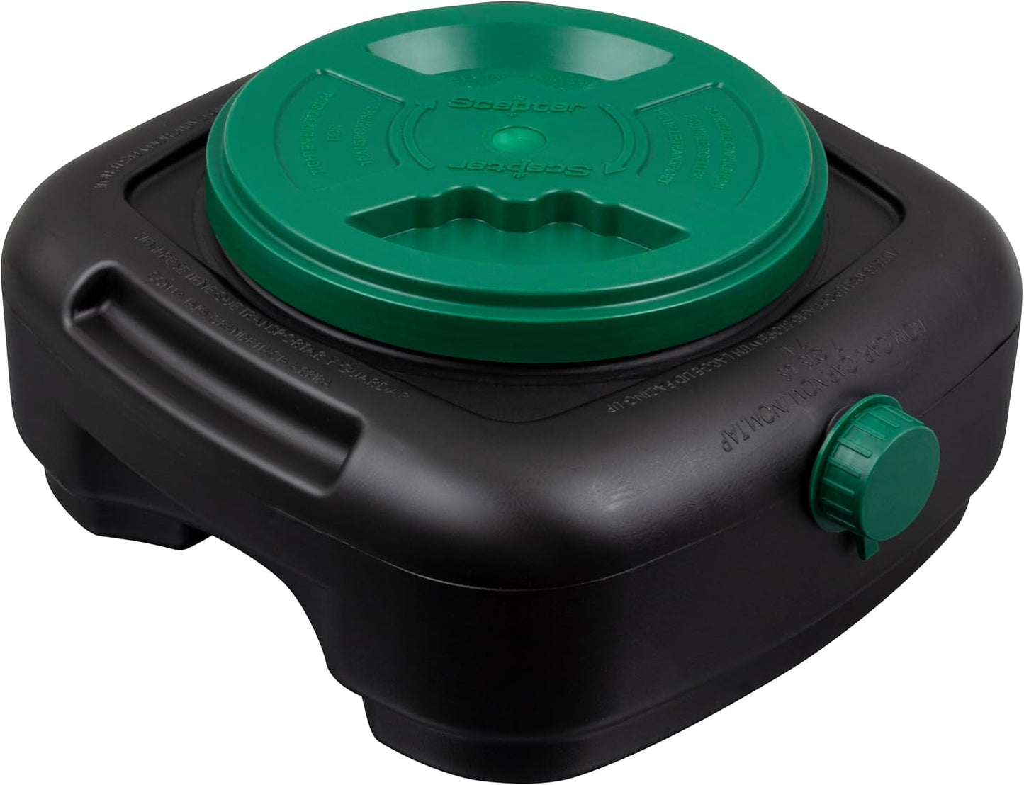 Scepter AM07029 7.3 Quart Oil Drain Pan with Lid, Filter Drain Screen, and Pour Spout for Automotive Fluids Including Engine Oil, Anti-Freeze, Transmission Fluid and More, 12" x 12-3/4" x 5.6"