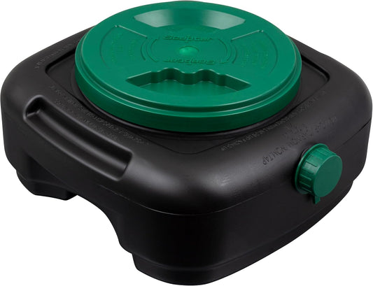 Scepter AM07029 7.3 Quart Oil Drain Pan with Lid, Filter Drain Screen, and Pour Spout for Automotive Fluids Including Engine Oil, Anti-Freeze, Transmission Fluid and More, 12" x 12-3/4" x 5.6"
