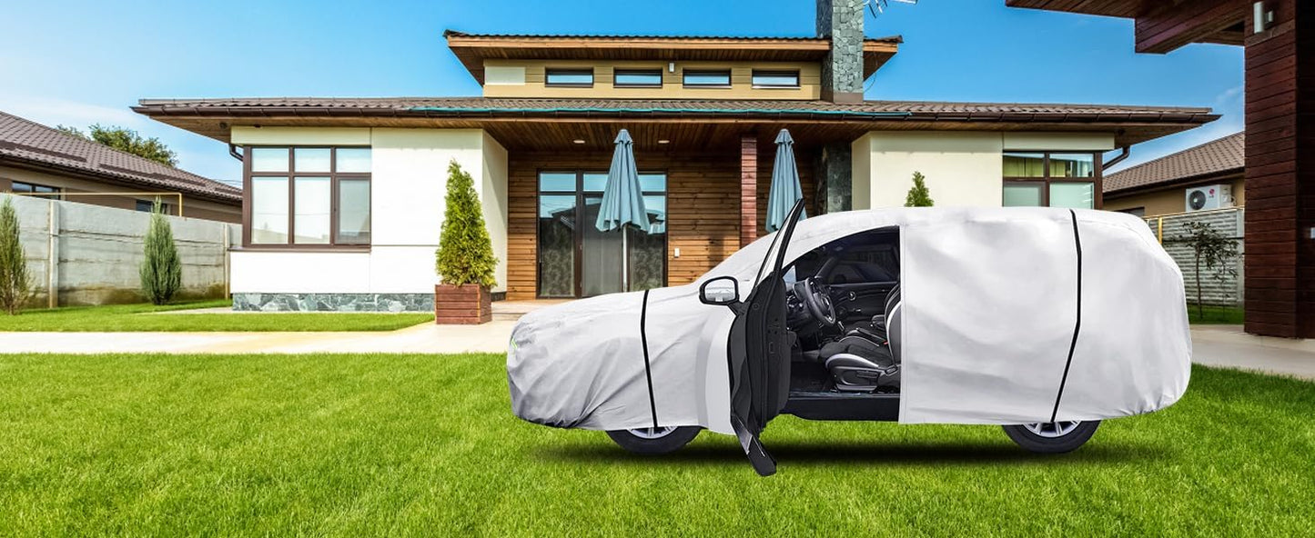Car Cover Custom Fit for Honda CRV 1997-2025,Toyota RAV4 1996-2025, 6 Layers Truck Cover Waterproof All Weather for Automobiles,Outdoor Full Exterior Cover,Rain, Sun, Wind Protection,Black