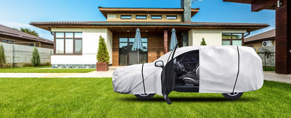 Car Cover Custom Fit for Honda CRV 1997-2025,Toyota RAV4 1996-2025, 6 Layers Truck Cover Waterproof All Weather for Automobiles,Outdoor Full Exterior Cover,Rain, Sun, Wind Protection,Black
