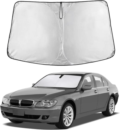 EcoNour Car Windshield Sun Shade | 2025 Upgraded Innovative No-Light-Pass Technology for Maximum Coverage | Foldable Sun Shade Keeps Your Vehicle Cool | Must-Have Car Accessories | Small (59" x 29") - Colors H